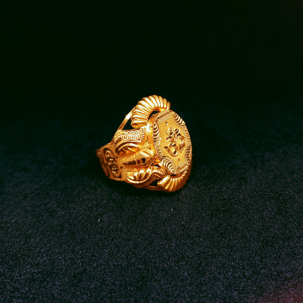 916 Gold Nazrana Om Design Ring