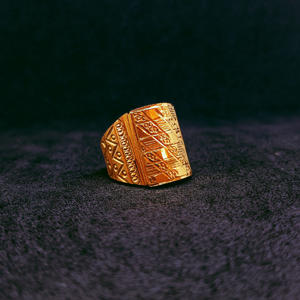 916 Gold Calligraphy design ring