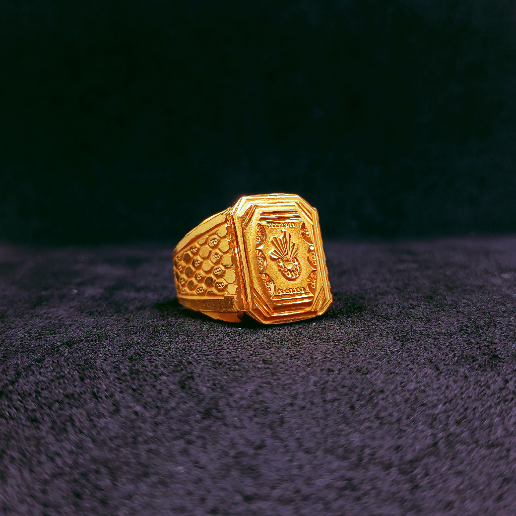 916 gold plain design ring