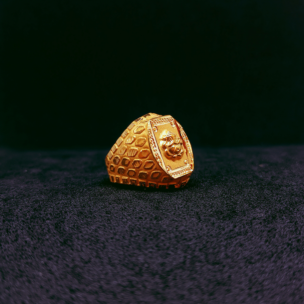 22k Gold ganpati ring