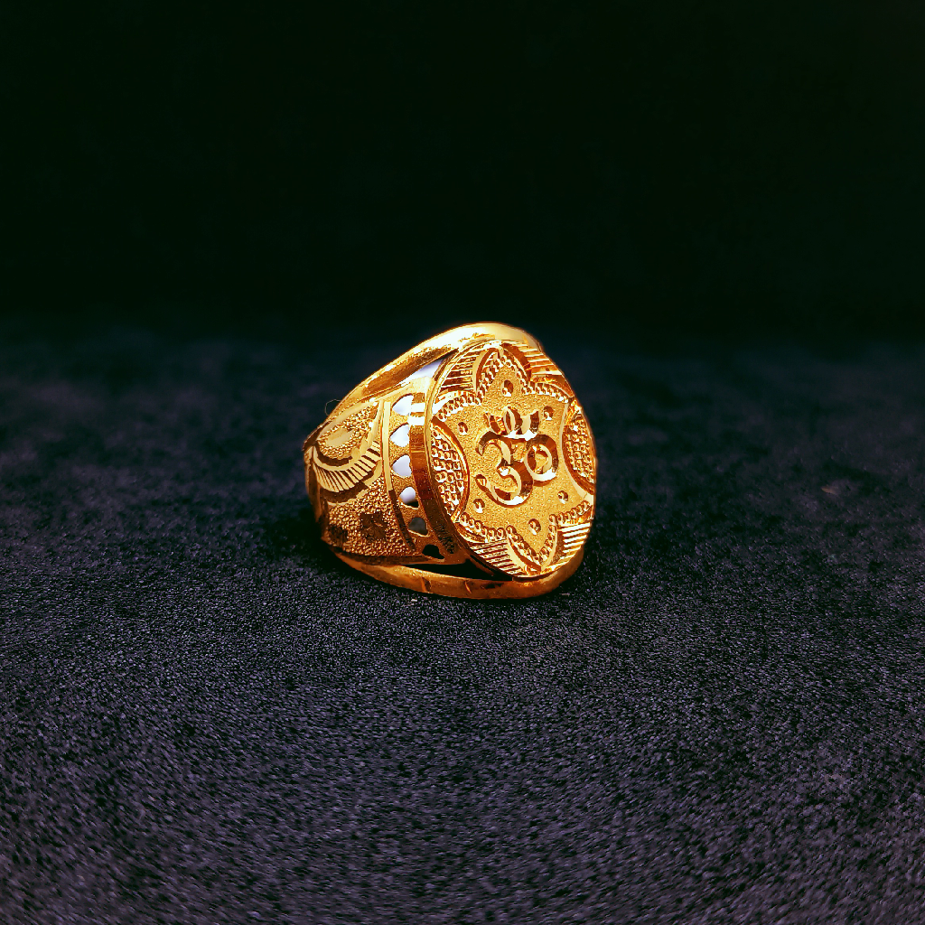22k Gold Om Nakshi Design Ring