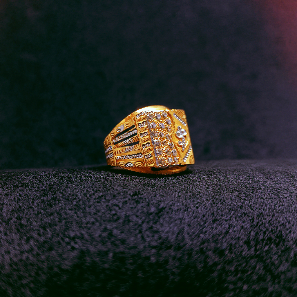 22k Gold white gold plated ring