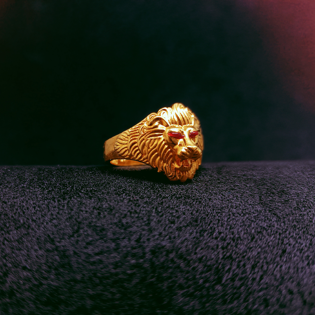 916 gold lion ring