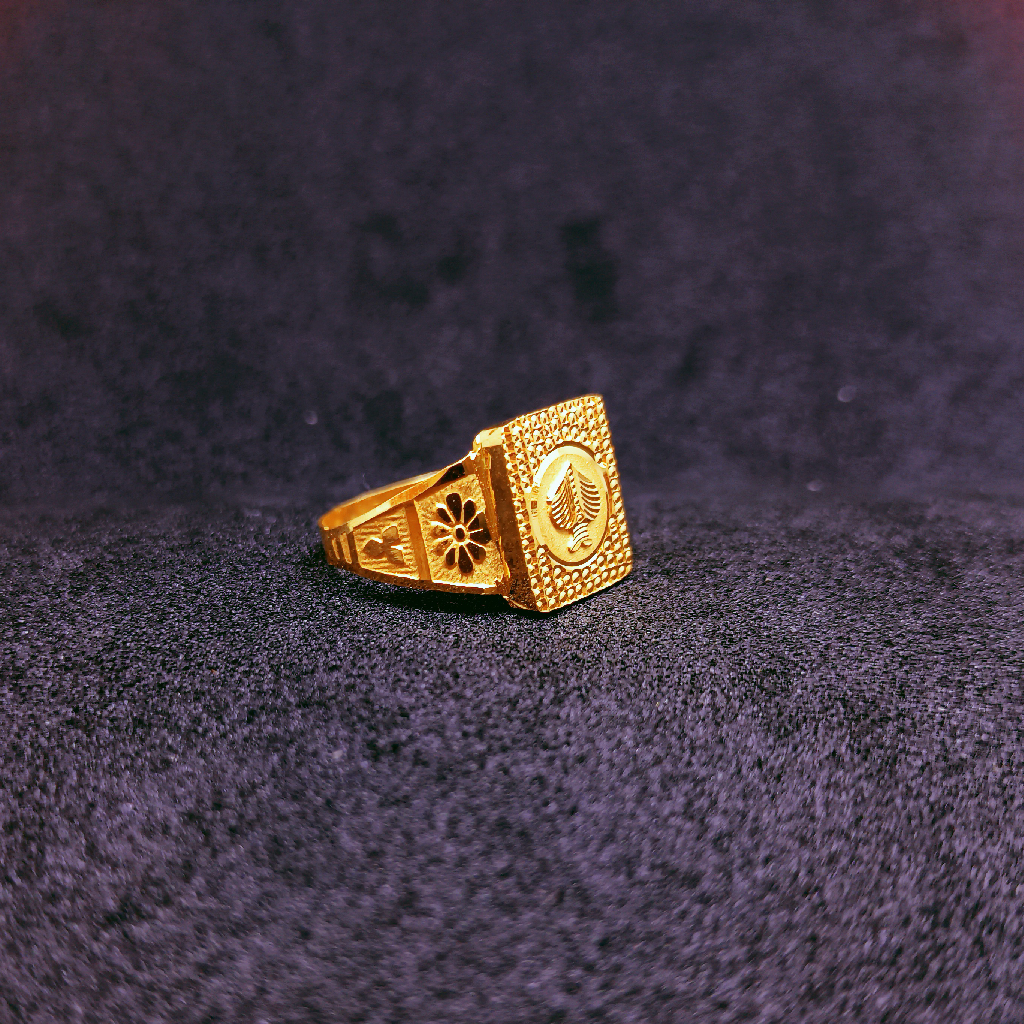 22k gold paan design ring