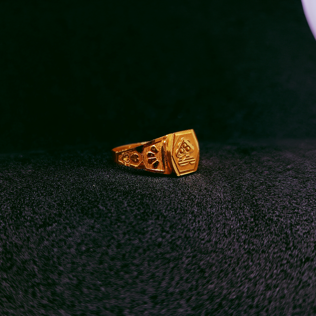 22k Gold helicopter icon design ring