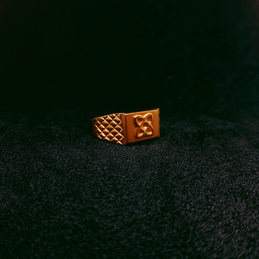 916 Gold flower casting ring