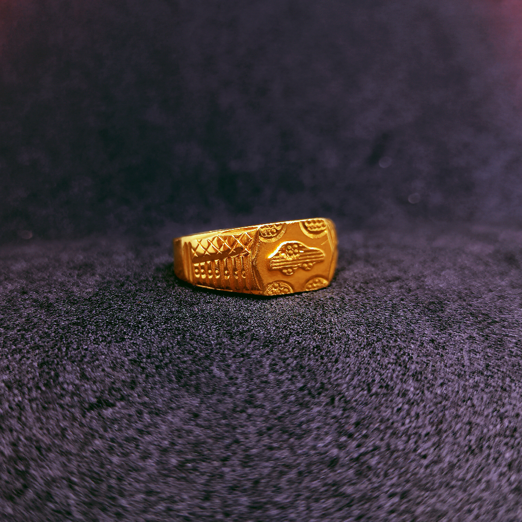 916 Gold car icon design ring