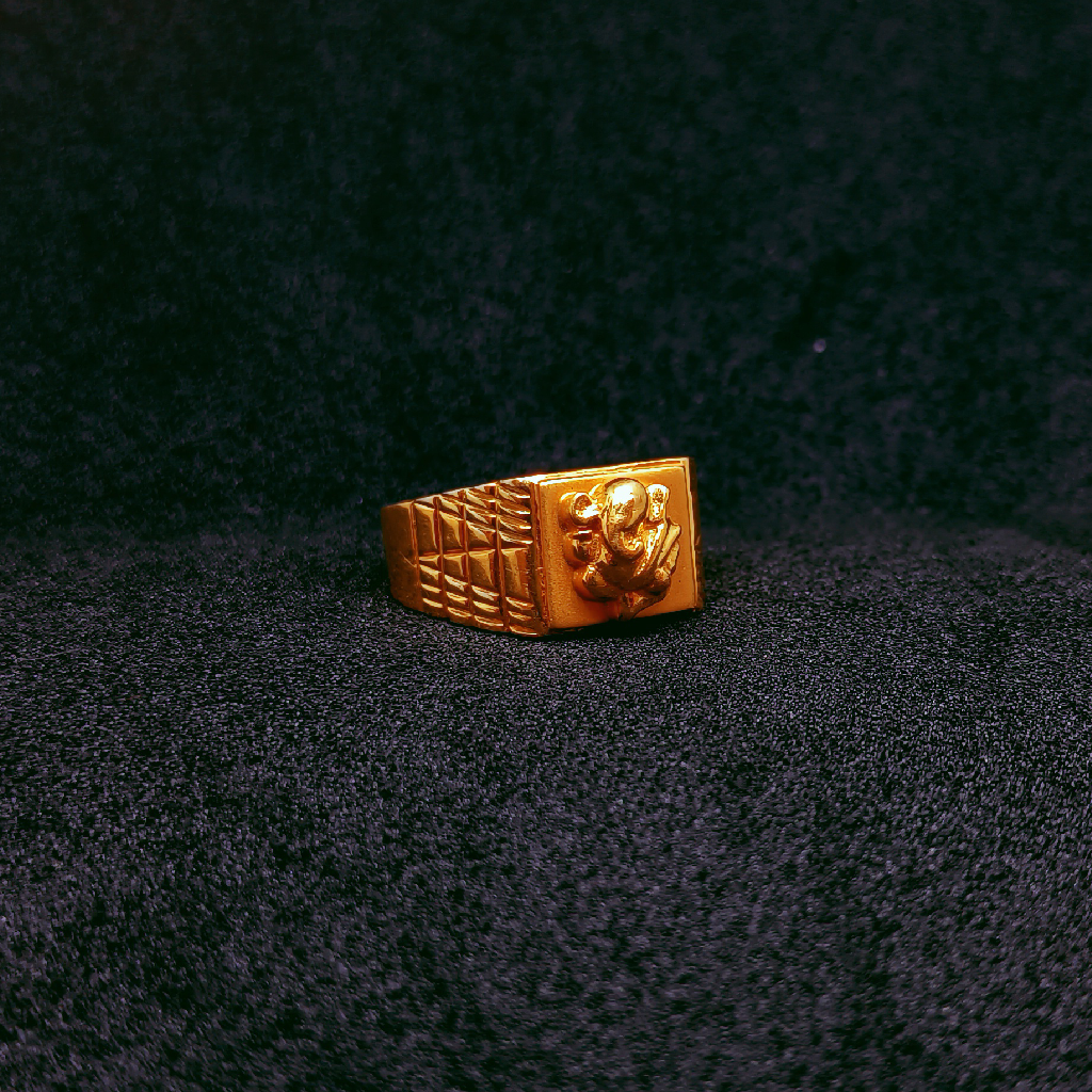 916 Gold god icon ring
