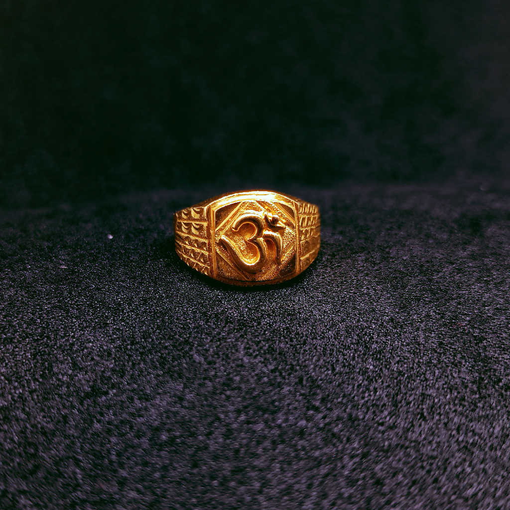 916 gold om with Unique letter ring