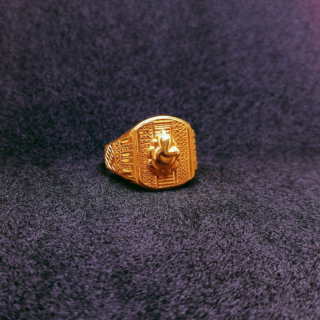 916 gold gajanad icon ring