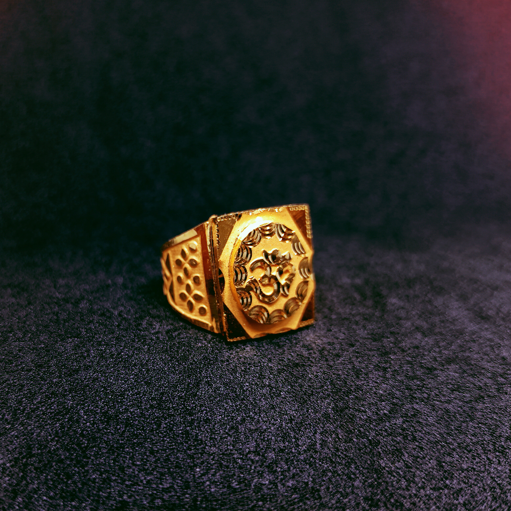gold Om Modern ring for gents