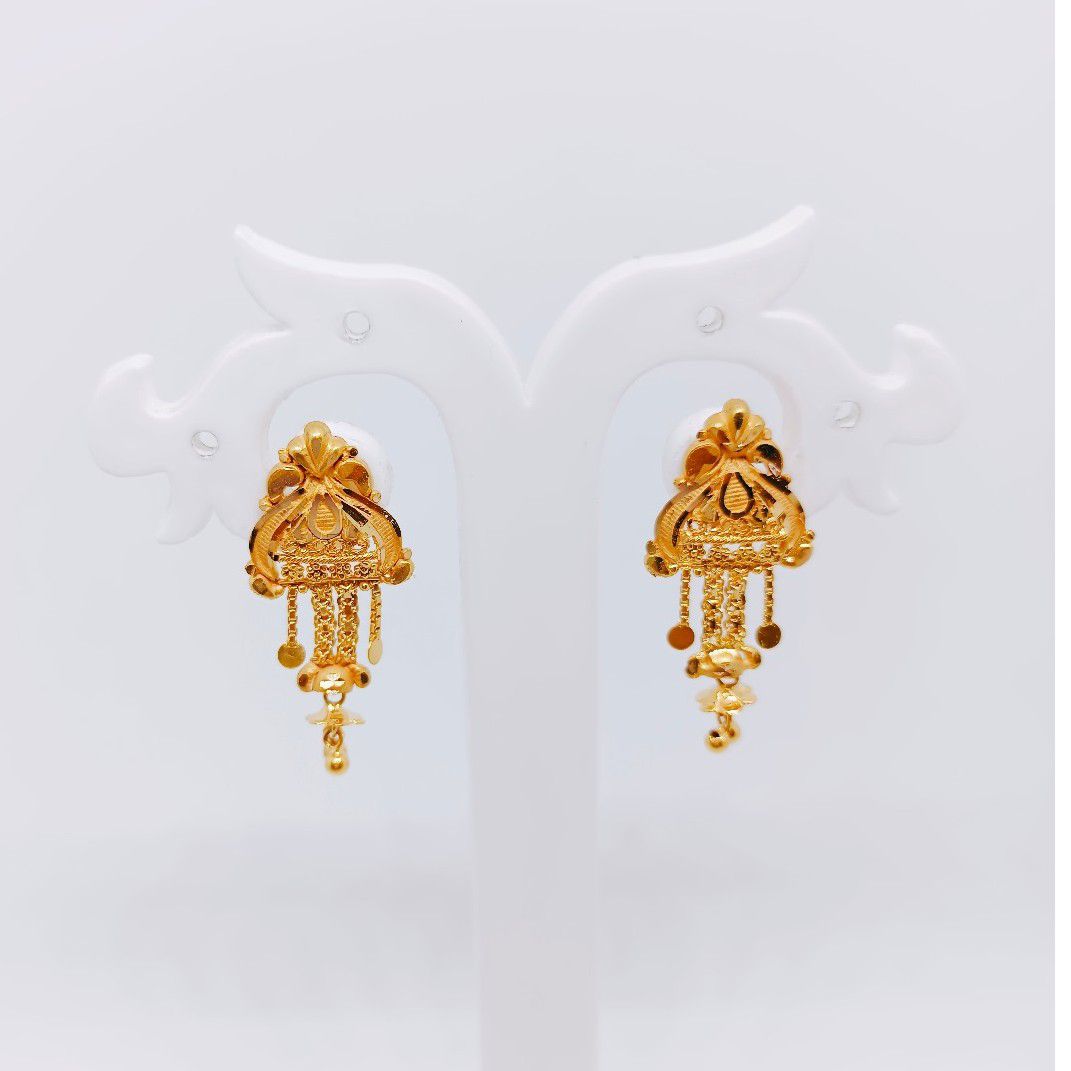 22k Gold Latkan Design Earrings