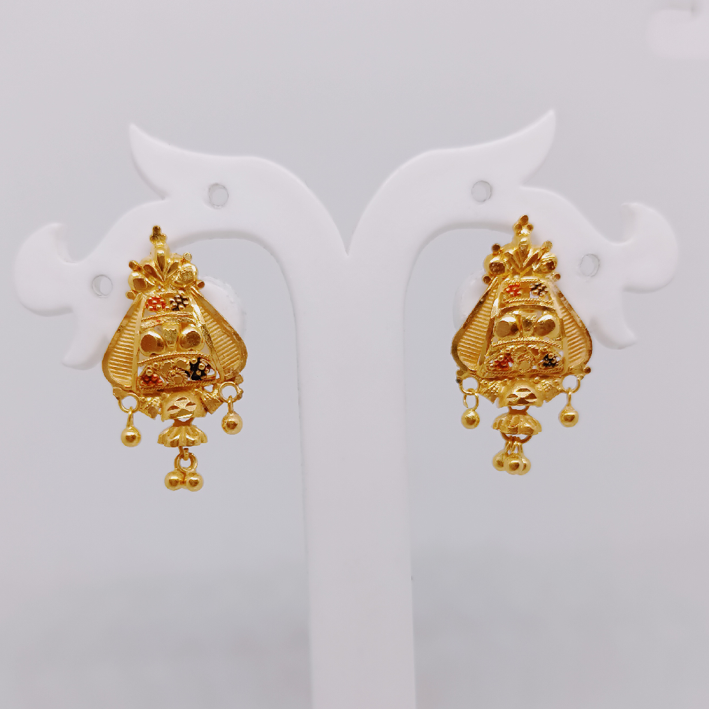 gold Traditional top Earrings