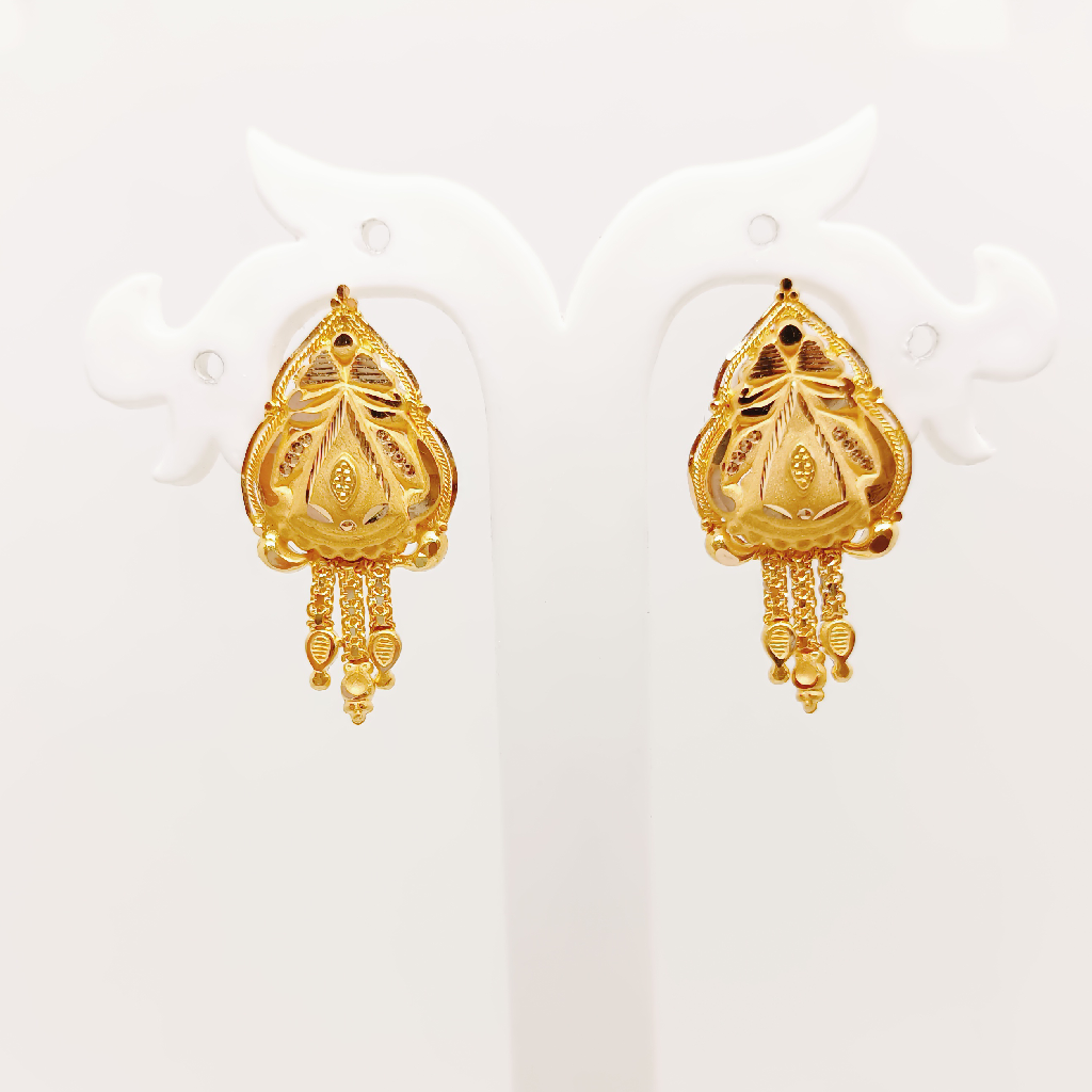 916 gold hallmarked Earrings for women