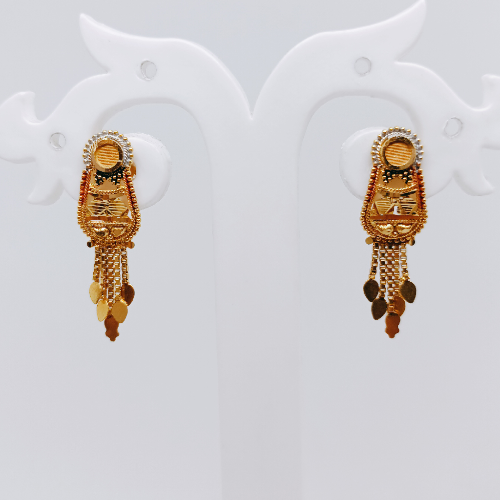 916 gold light weight kalkati earrings