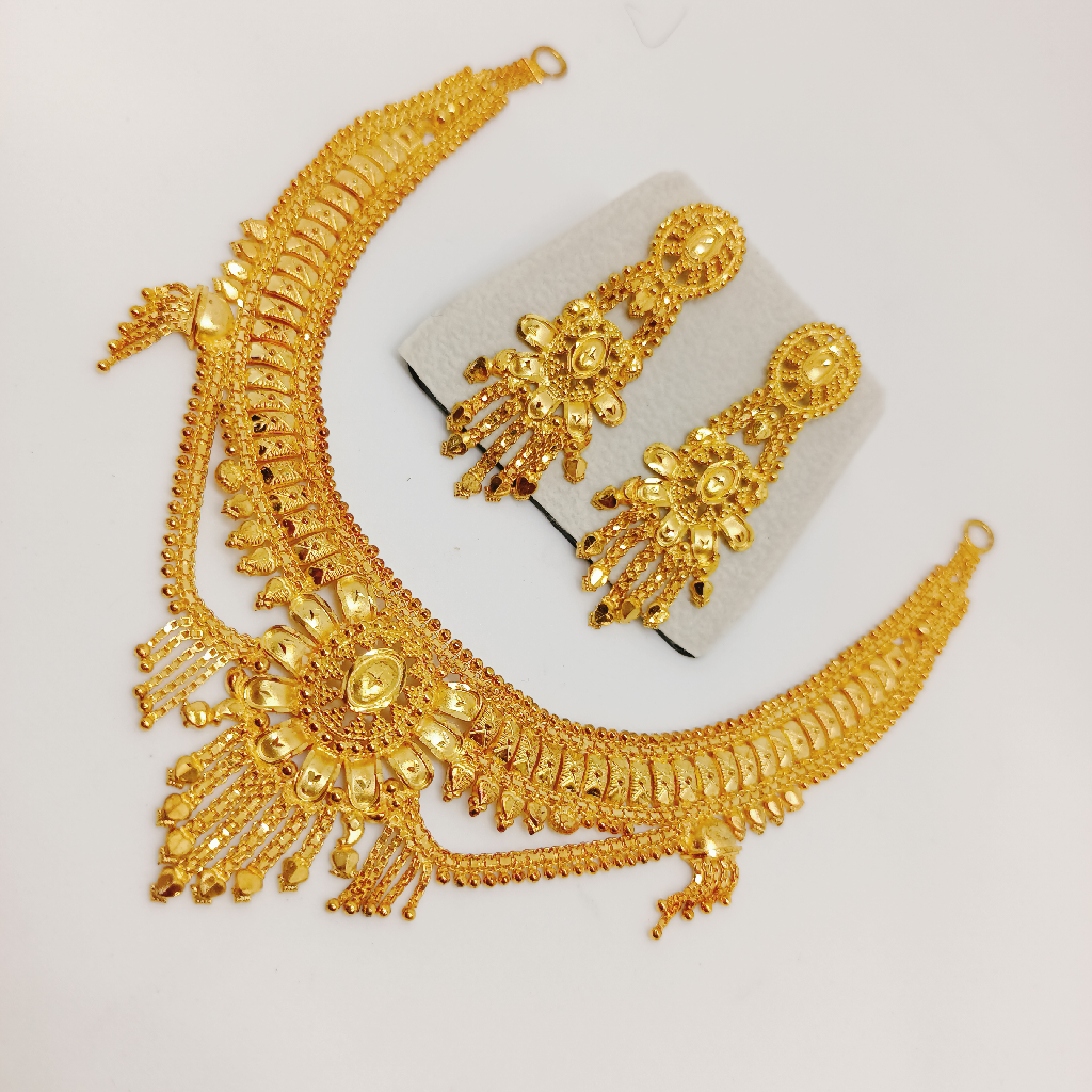 22k gold chain hanging Necklace set