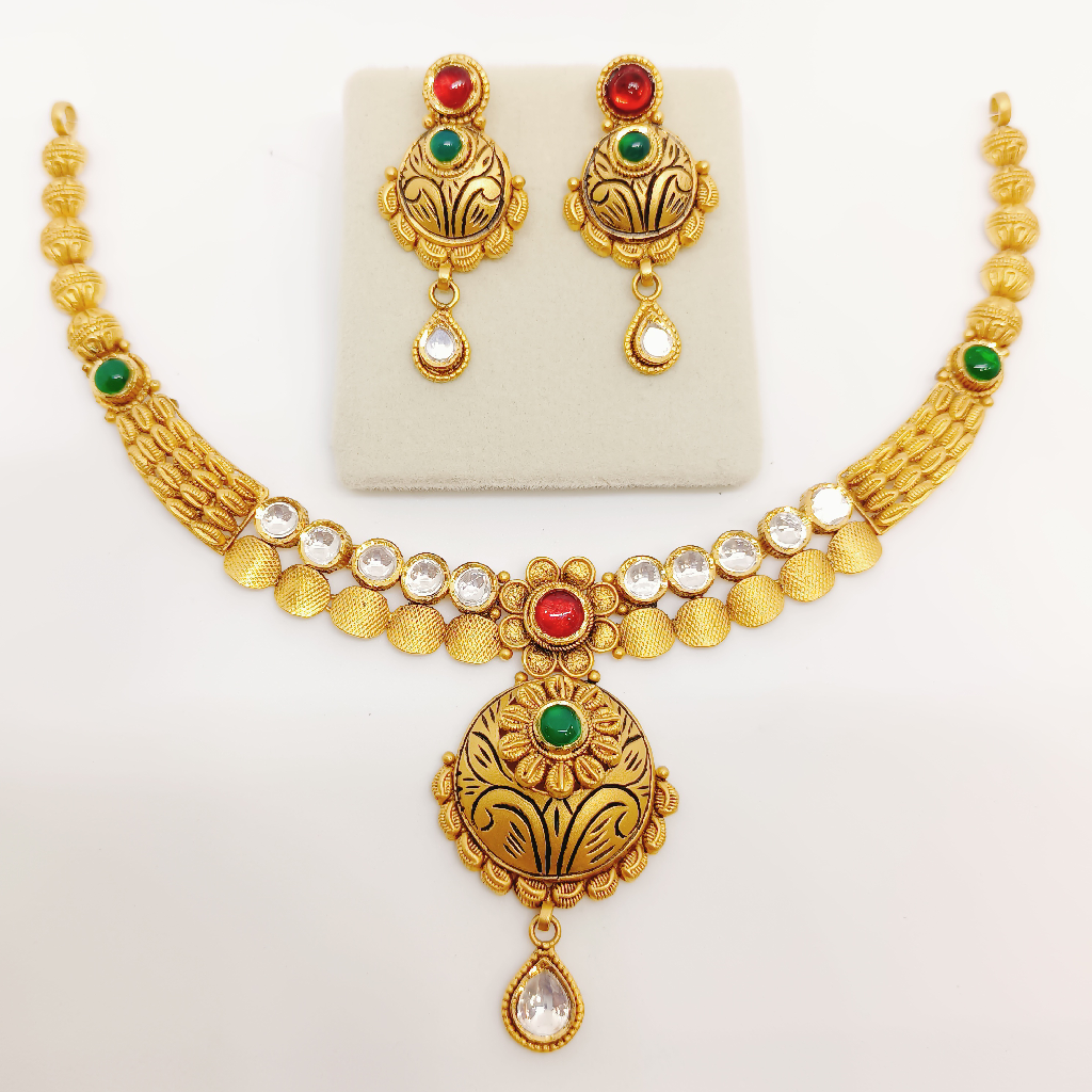 22k gold antique design Necklace set