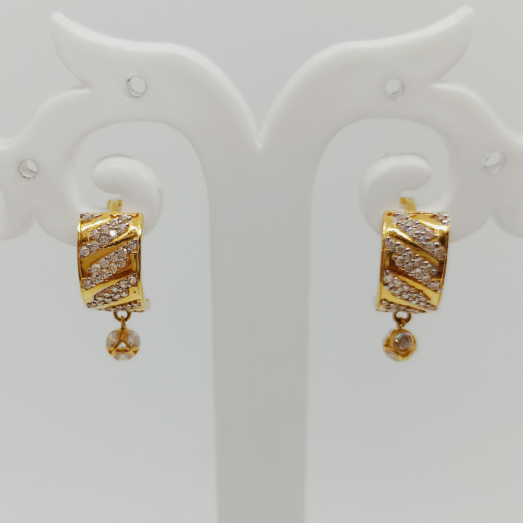 20k gold j with diamond Earrings