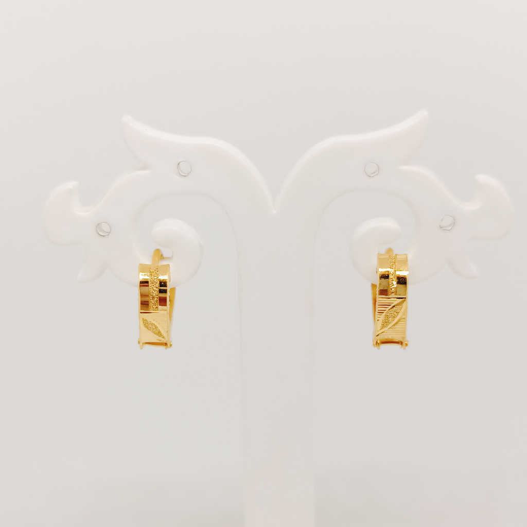gold plain kade earring