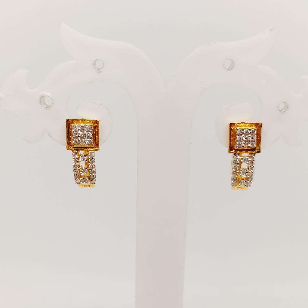 20k gold diamond Square earring