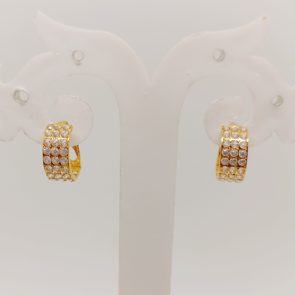22k gold cz earring