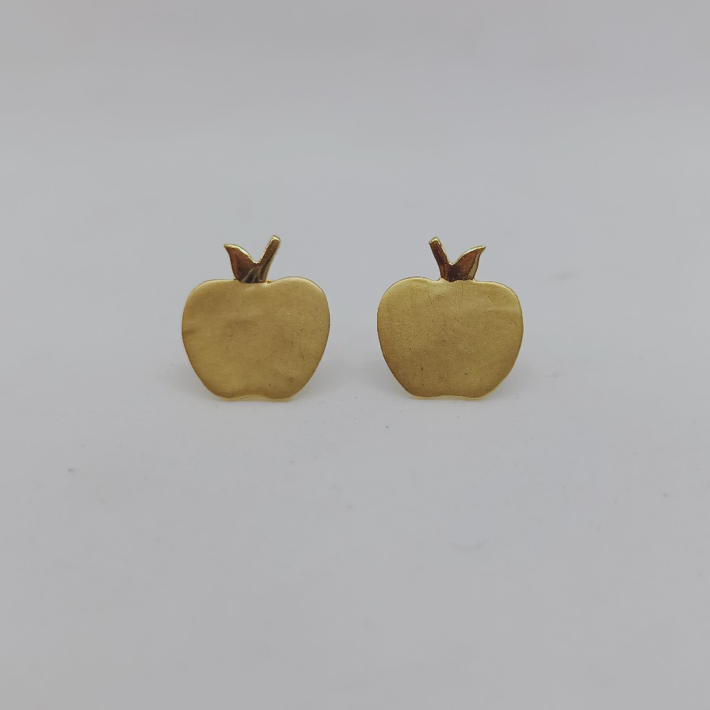 916 Gold Apple Shape Earrings