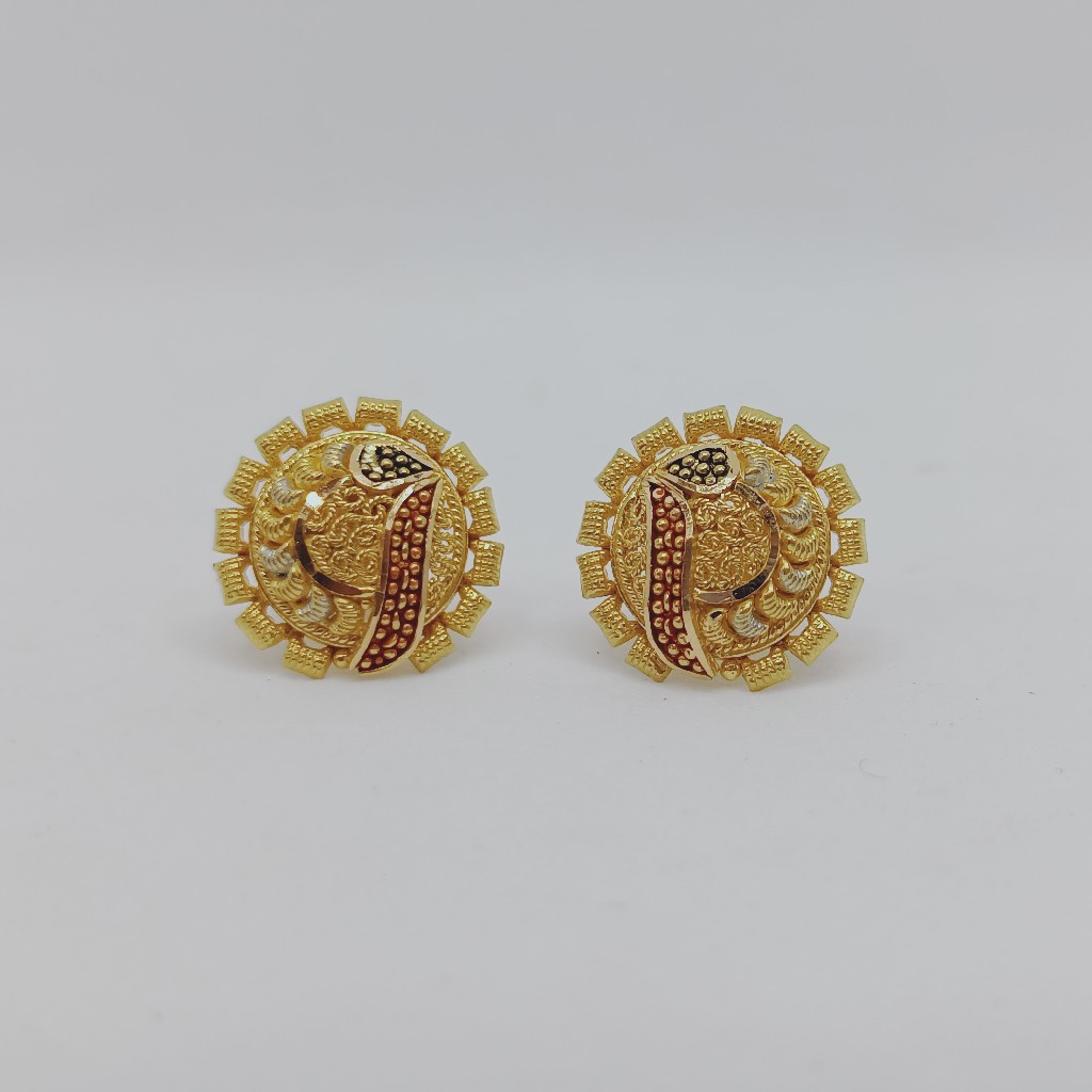 916 Gold Kalkatti Design Earrings