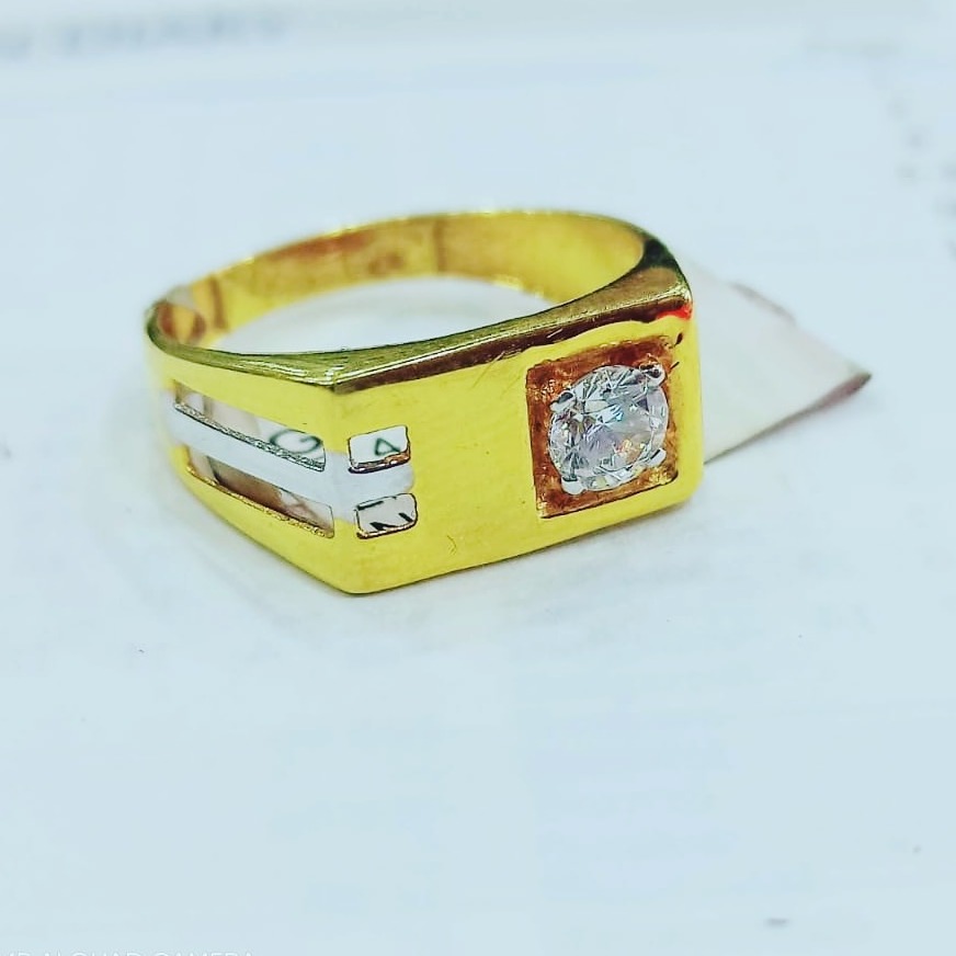 22KT Gold Fancy Single stone Ring GJ-R02