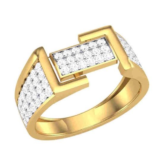 916 Gold CZ Ring For Men GJ-R01