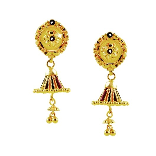 916 Gold Attractive Earrings GJ-E04