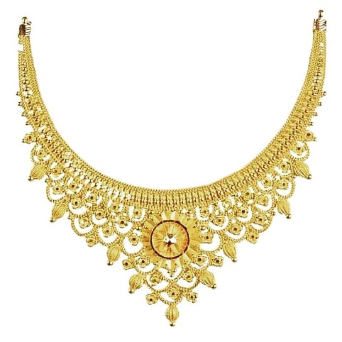 22KT Gold Designer Necklace Set GJ-N02