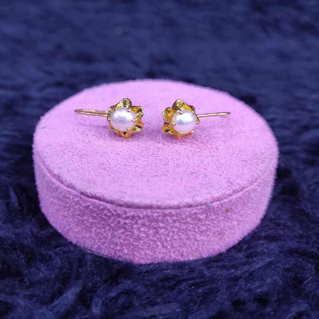 18KT/750 Yellow Gold Fancy Amartya  Hanging Earrings GTB-23