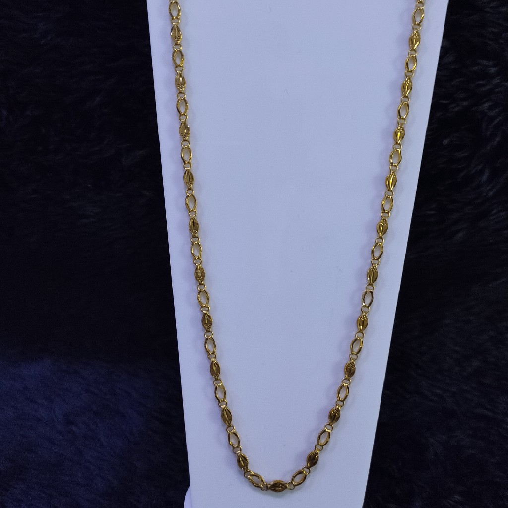22KT/916 Yellow Gold Aanamra Fancy Chain For Unisex