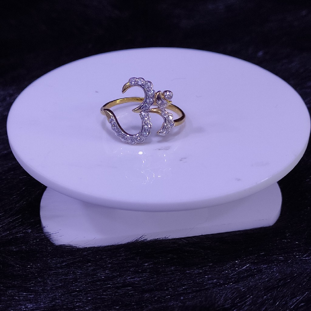 22KT/916 Yello Gold Codium Om Ring For Women