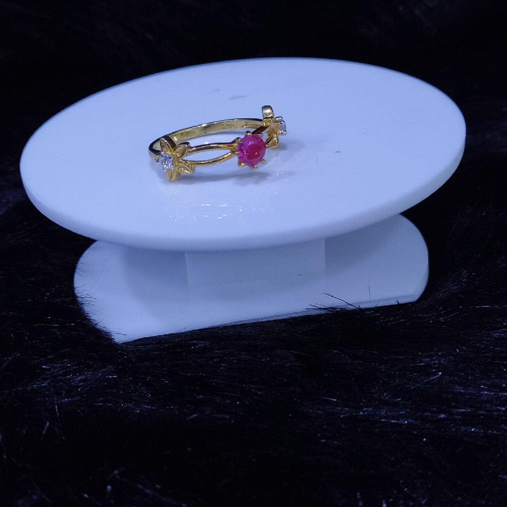 22KT/916 Yellow Gold Nevaeh Ruby Stone Ring For Women