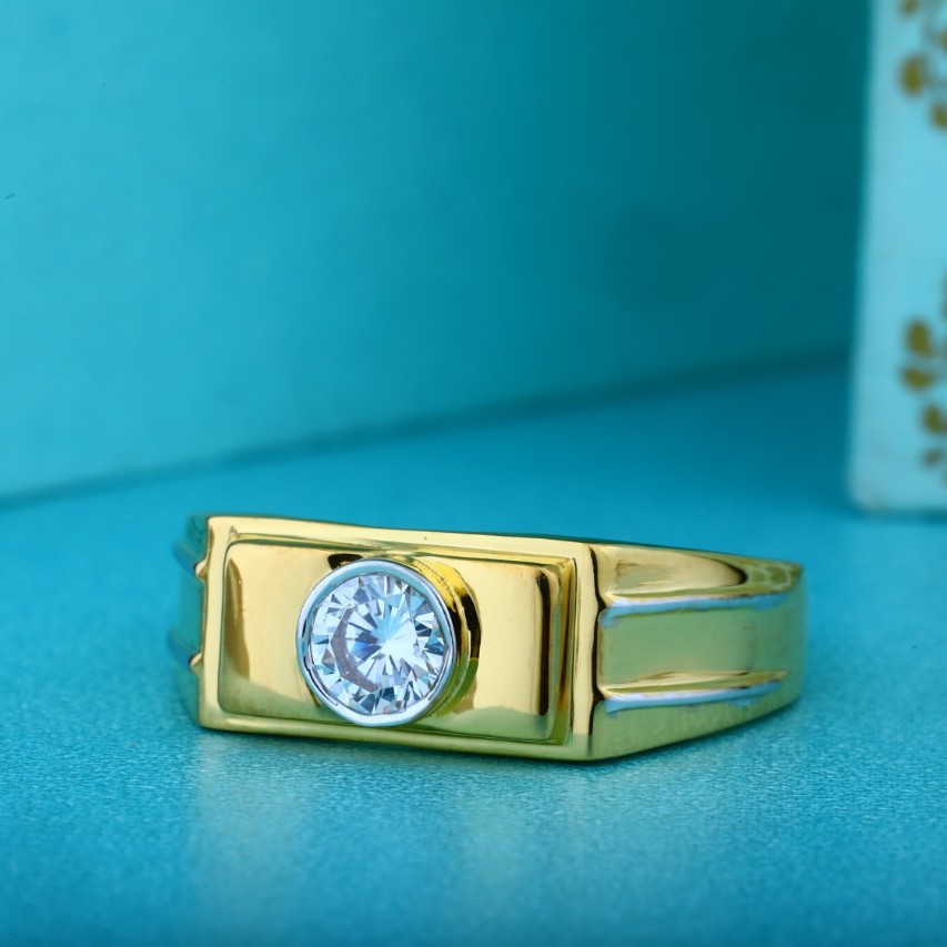 22KT Yellow Gold Solitaire Kashika Ring For Women
