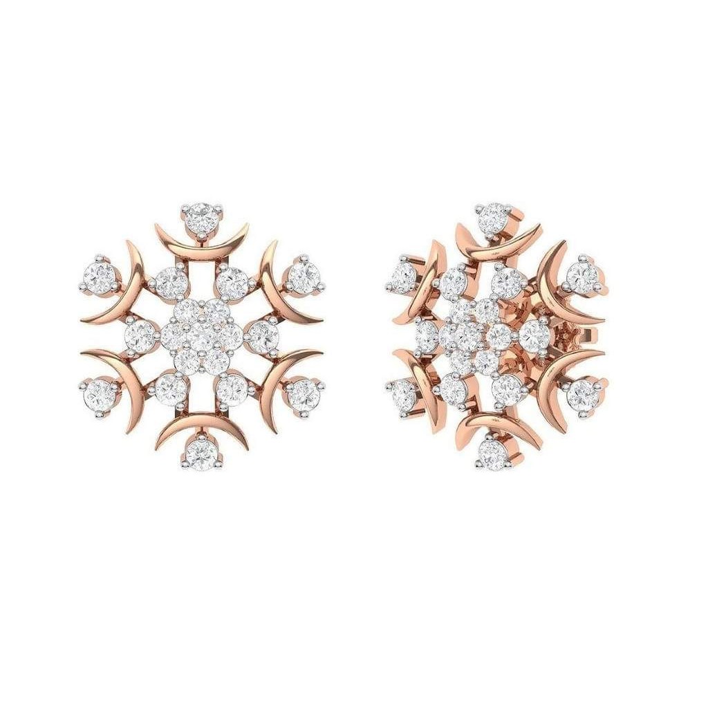 18KT Rose gold Kekoa Stud Earrings  for  Women