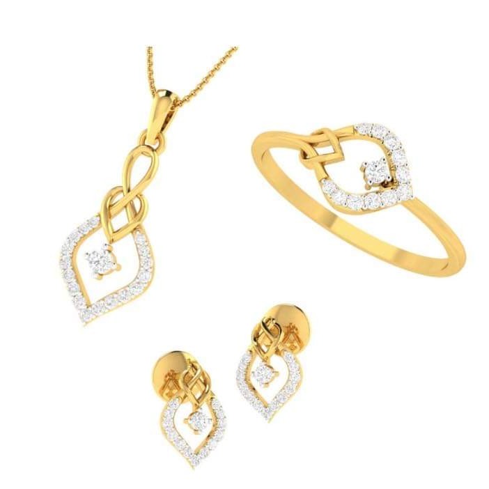 22KT Yellow Gold Emilita Combo pendent For Women