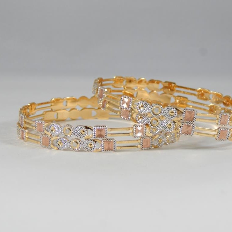 22Kt Yellow Gold Ocarina Bangles For Women
