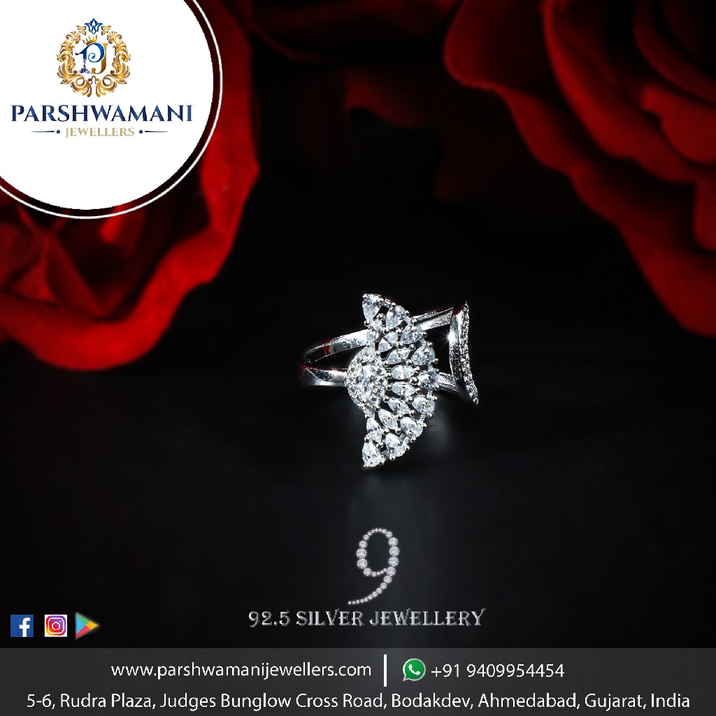 92.5 Sterling Silver Cz Wedding Ring For Women