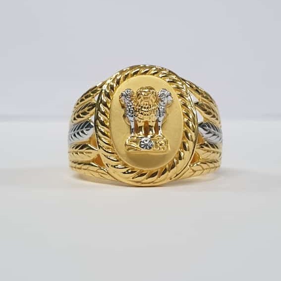 22Kt Gold Fancy Rodiyam Ashok Stambh Ring for Men