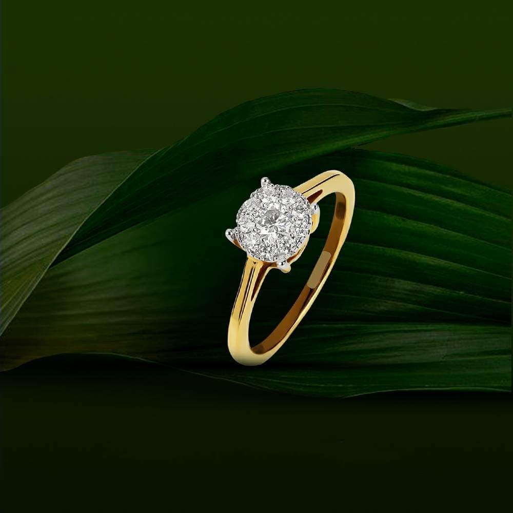 22KT yellow Gold Solitar Swaraski Stone with priceless Women