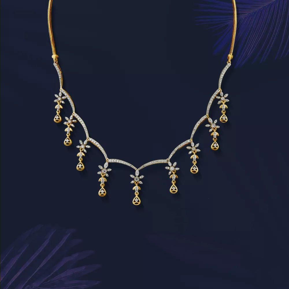 22KT Rose Gold CZ Diamond Floral collection For Women