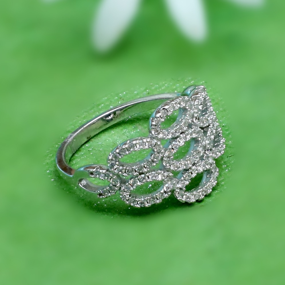 925 Sterling Silver Fancy Diamond Ring PJ-R036
