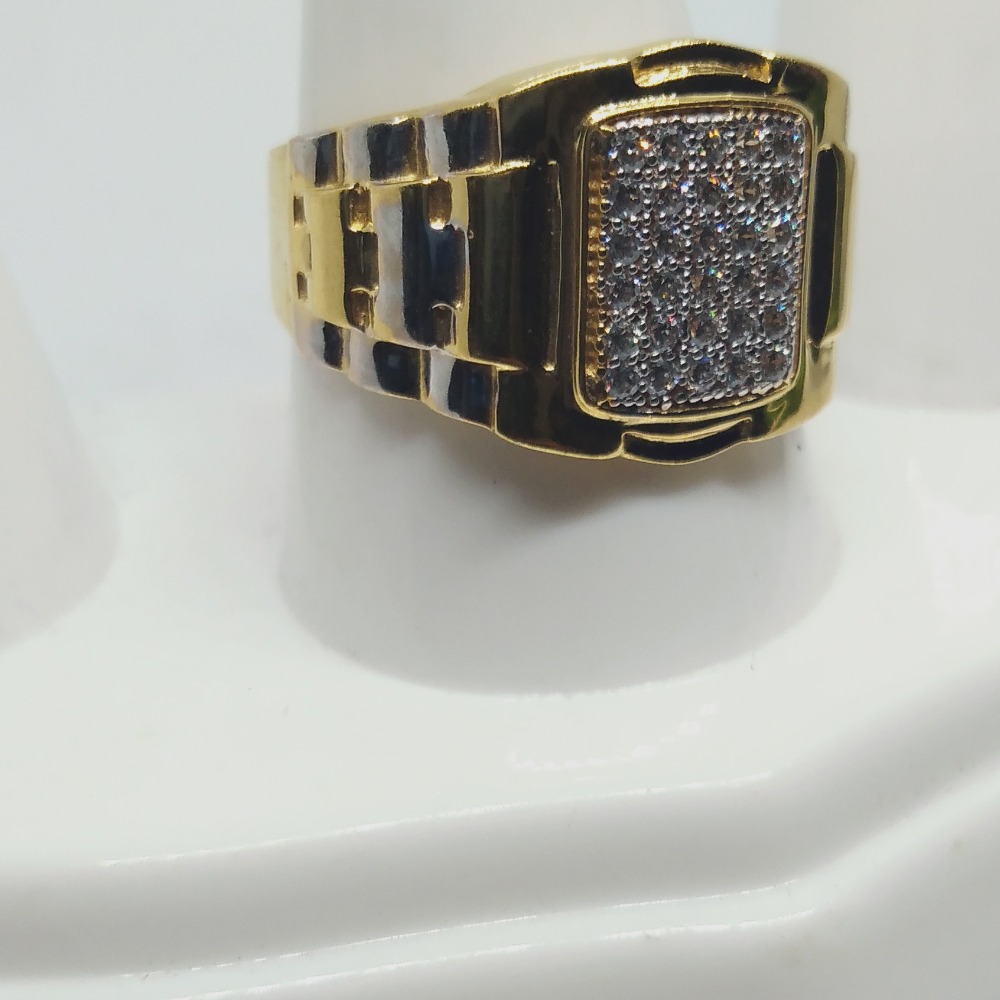 916 Gold Stylish Gents  Ring