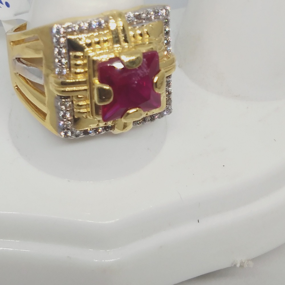 22KT Gold Designer  Gents Ring