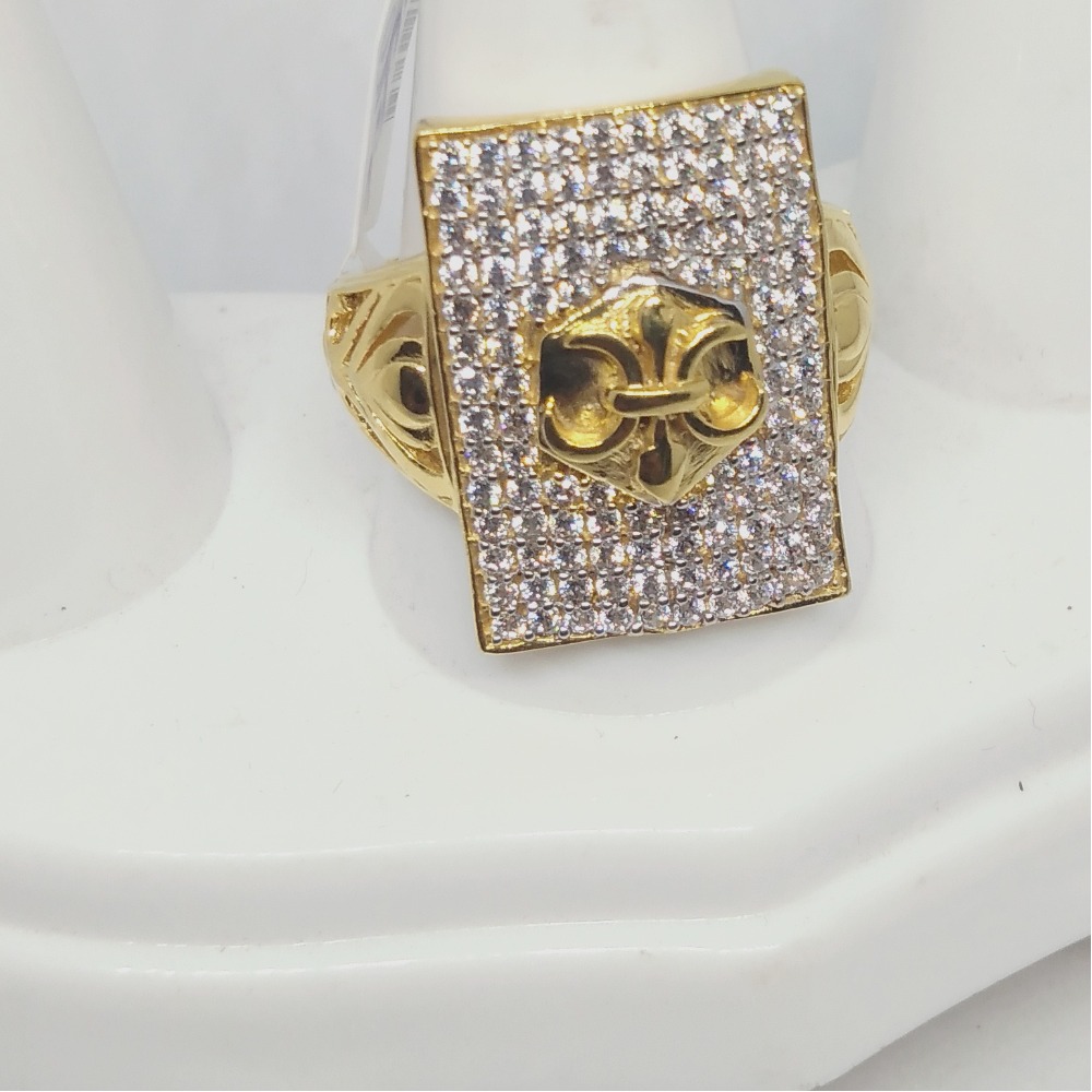 22KT Gold Antique Design Azuki Gents Ring