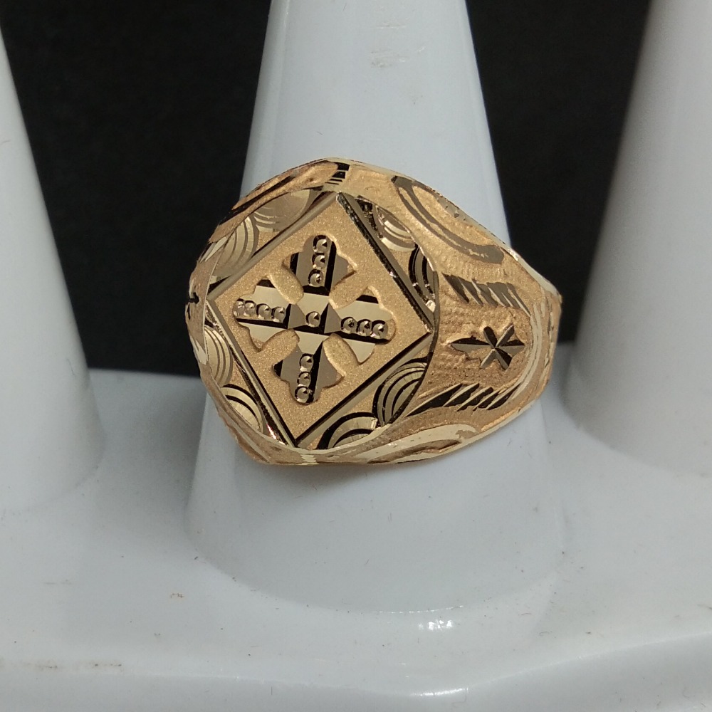 916 Gold Fancy Topa Gents Ring