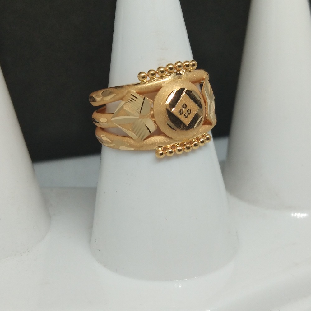22KT Gold Hallmarked Antique Ladies Kada Ring