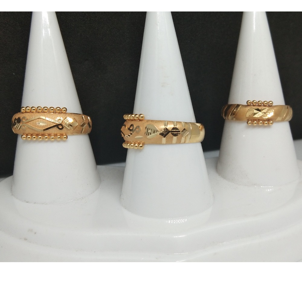 916 Yellow Plain Gold Fancy Kada Ring